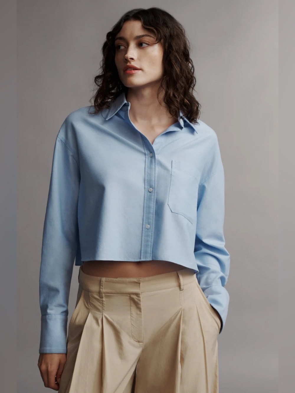 NWT TWP Little Big Joe Cropped Oxford Shirt